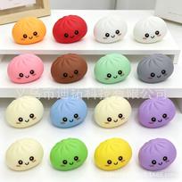 Colorful Mini Bun Dumpling Squishy Toys, Cute Stress Relief Squeeze Toy For Kids Adults, Sensory Fidget Prank Toy For Boredom gray