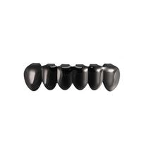 Smooth Six-Tooth Canine Hip Hop Teeth Grill - European and American Style black