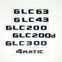 3D juodi logotipai GLC43 GLC63 GLC200 GLC220d raidės 4MATIC ženklelis Automobilio galinės žvaigždės lipdukas bagažinė AMG emblema Benz AMG X253 GLC63 juoda