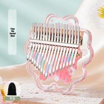 21-Key Acrylic Thumb Piano - Kalimba Musical Instrument white