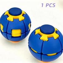 New Arrival Stress Relief Ball Fidget Spinner With Press-And-Rotate Action Anti-Stress Toy Sensory Kid & Adult Gifts yellow