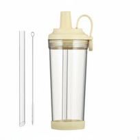 Tapioca Tumbler Large Capacity 850ml Reusable Bubble Tea Cup ShatterResistant Material Cream beige