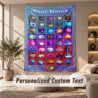 Blox Fruits Tapestry, Personalized Custom Text, Wall Hanging Tapestry For Living Room Home Wall Decor 150cmx200cm purple