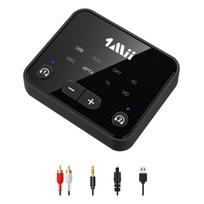 1Mii B06T6 Bluetooth siųstuvas 2 vienu metu aptX LL Low 30m garso perdavimas Garsas į Bluetooth 5.3 TV, Jungtys, Latencija/Adaptive/HD, juoda