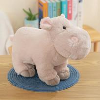 Balta hipopotamo lėlė lėlė miela migdanti miego pliušinis žaislas mielas augintinio papuošalas 22cm gray
