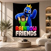 Decorative Tapestry,Rainbow Friends Printed Wall Art, Lightweight Wall Hanging For Bedroom Background 100cmx150cm blue