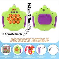 Quick Push Pop Game With Balloons Light Up Pop It Fidget Toys For Kids Adults Squeeze Sensory Push Toy Interactive Puzzle Game purple