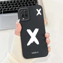 For  Samsung Galaxy A12 M12 F12 Case for  A125F Soft Silicone Coque Letter Painted Shockproof  Fundas for SamsungA12 M 12 Cover Samsung A12 gray