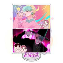 Demon Hunters Huntrix K-Pop Saja Boys Acrylic Stand Models Desktop Ornaments Rumi Zoey Mira Sold My Soul Decorations Fans Gifts pink