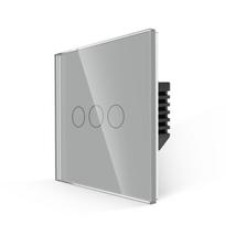 Glass 3Gang EU/UK Matter Smart Wifi Touch Switch With or Without Neutral All Can Use Alexa Google Voice Remote 86mm*86mm&Uk Standard