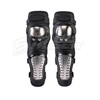 Motorcycle Knee Elbow Guards Protective Gear Riding Safety Steel Plate Reinforced Cycling Armor H302 Stainless Steel Long Knee Pads Set 2 pcs black