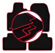 Velour Floor Mats With Edge For Dodge Durango Iii Suv (2010-) raudona