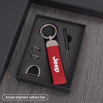Jeep Metalo Odos Automobilio Raktų Pakabukas Raktų Žiedas Priedai Jeep Renegade Compass Grand Cherokee Wrangler jk Gladiator Patri black