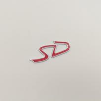 1 vnt. 3D metalinis SE SD raidės emblema lipdukas šoniniam sparnui, galinės bagažinės ženklelis lipdukas Corolla Camry R55 R56 F56 R50 R52 F55 R53 SD raudona/sidabras