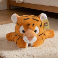 4 Sizes Lying Prone Tiger Plush Toys Soft Cozy Cartoon Tiger Doll Warm Cuddly Hugging Animal Doll Kawaii Home Decor Nice Gift 18cm geltona