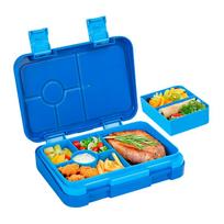 Bento Lunch Box with  Compartments Lunchable Food Container Microwave  Dishwasher Snack Food Container for School Picnic Box mėlyna