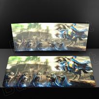 Heroes of Might and Magic pelės kilimėlis HD spaudas XXL kompiuterio klaviatūros viduramžių žaidimų kilimėlis neslystantis guminis nešiojamojo kompiuterio stalo kilimėlis pelės kilimėlis 900x400x2mm gray
