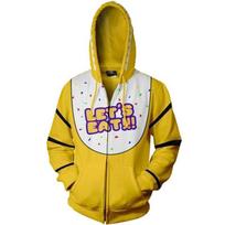 Aukščiausios kokybės „Five Nights At Freddy's“ Fnaf Cosplay Kostiumas su Gaubtu ir Ryškiu Raštu Yellow Chica,S yellow