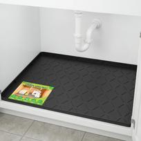 Mateeylife Vandeniui atsparūs kilimėliai po kriaukle virtuvei 34 X22 , Apsauginiai kilimėliai po kriaukle, Silikoninis kilimėlis, Spintelės pamušalas, Organizatorius po kriaukle vonios kambariui ir 19"w X 22"l