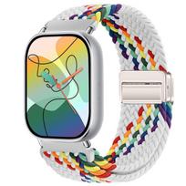 For Redmi Watch 6/5/4 XiaoMi Mi Band 8 Pro Quick Release Magnetic Woven Nylon Band Adjustable Breathable Sport Wristband Redmi Watch 6 gray