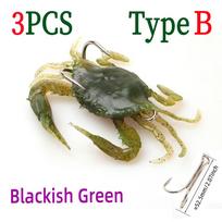 3 vnt./6 vnt. Gyvas 3D Krabas Minkštas Žvejybos Masalas - Atsparus Žolėms Jūros/Gėlo Vandens Masalas Bass, Grouper, Snook - Lėtai Skęstantis Šliaužiantis Veiksmas beige