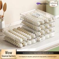 Multi-Layer Refrigerator Storage Box with Timer for Dumplings and Wontons 1-layer dumpling box skaidri