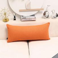 Ilga stačiakampė lininė atlošo pagalvė - Nuimamas ir skalbiamas užvalkalas svetainės sofai 30*50cm Pillowcase Only orange