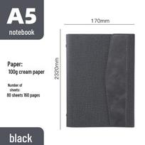 Portable A5 Notebook: 6-Hole Ring Binder with Removable Pages for Business and Office juoda