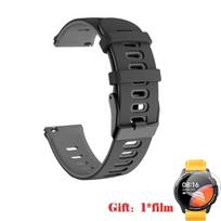 Skirta Xiaomi Watch 2 Pro dirželiui silikoninė apyrankė, skirta Mi Watch S3 Color 2 S1 Active Pro S2 42 46 mm išmaniojo laikrodžio apyrankei Correa priedai for Mi Watch S3 juoda pilka spalva
