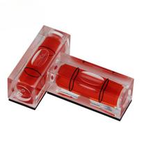 Plastikinis T formos magnetinis gulsčiukas, mini gulsčiuko burbulas, įvairūs modeliai, nešiojama matavimo liniuotė red
