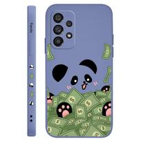 Lucky Panda Case For Samsung Galaxy A73 A53 A33 A23 A13 A03 A72 A52 A52S A32 A22 A12 A02 A02S A71 A51 A31 A21S 4G 5G Cover Samsung A32 4G šviesiai mėlyna spalva