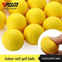 PU plaukiojantys golfo treniruočių kamuoliukai spalvotoje dėžutėje Three-layer Ball yellow