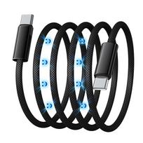 Magnetic Foldable 240W Fast Charging Cable Nylon Braided USB-C to USB-C Cable For iPhone16-15 Series Xiaomi Huawei Notebook Ipad 1m（Type C to C） black