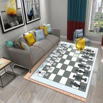 International Chess Flying Chess Carpet Kid Play Games Mat Child Carpet Area Rugs Bedroom Living Room Floor Mat Non Slip Rugs 40x60cm gray