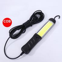 15W 25LED garažo apšvietimas 220V 10m maitinimo kabelio darbo šviesos magnetas, automobilio remonto apžiūros lempa 1500LM statybinė lemputė COB