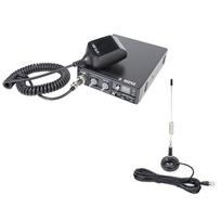 CB CRT S Mini dviejų įtampų 12/24V 4W radijo stotelė + CB antena PNI ML29