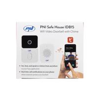 PNI Safe House IDB15 WiFi vaizdo durų skambutis, naktinis matymas, IP54, integruota baterija, valdymas per „Tuya“ programėlę