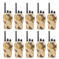 PNI PMR R40 CAMO nešiojamų radijo stotelių rinkinys, 10 vienetų komplektas, 0.5W, 16 PMR, 1200mAh baterijos su įkrovikliais ir ausinėmis komplekte