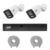 Vaizdo stebėjimo rinkinys NVR POE PNI House IP710J, 2 kameros PNI IP515J, 5MP ir pridedami kabeliai