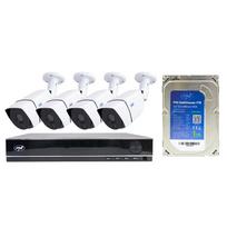 AHD PNI House PTZ1300 „Full HD“ vaizdo stebėjimo rinkinys su 4 lauko kameromis 2MP, 1080P ir pridedamu 1TB PNI SafeHouse