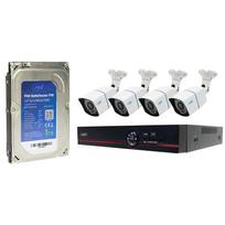 AHD PNI House PTZ1500 vaizdo stebėjimo rinkinys su 4 lauko 5MP kameromis ir pridedamu PNI SafeHouse 1TB