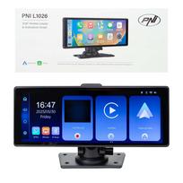 Automobilinis monitorius PNI L1026 10.26 colio, belaidis Carplay, navigacija, muzika, laisvų rankų įranga, „Bluetooth“, FM siųstuvas