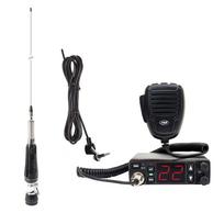 CB radijo stoties komplektas PNI Escort HP 5500 ir sulankstoma CB antena PNI LED 1000, 80 cm, šviečia transliacijos metu