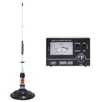 CB antena PNI ML70, ilgis 70 cm, su pridedamu magnetu ir PNI SWR-300 reflektometru
