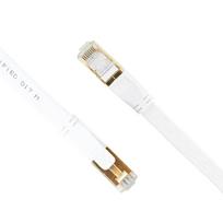 Plokščias tinklo kabelis S/STP CAT8 PNI U8050W, 2 x RJ45, 4 laidų poros, 28AWG, varinis, 40Gbps, 2000 MHz, 5m, baltas
