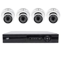 AHD vaizdo stebėjimo komplektas PNI House AHD880, 8 kanalų, 5MP – DVR/NVR ir 4 lauko kameros AHD25, 5MP, kupolinės, IP66