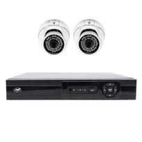 AHD vaizdo stebėjimo komplektas PNI House AHD880, 8 kanalų, 5MP – DVR/NVR ir 2 lauko kameros AHD25, 5MP, kupolinės, IP66
