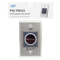 Įleidžiamas praėjimo jungiklis PNI PB103, bekontaktis, NO/NC/COM, 12V/24V DC, būsenos LED, metalinis, 5 laidai