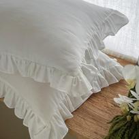 2 vnt. Kūno pagalvės užvalkalas 100% medvilnės Užvalkalas Vienspalvis Ruffles Dekoratyvinės pagalvės 45X45CM Minkštas ir pralaidus Orui Sofa Dekoras 30X50cm