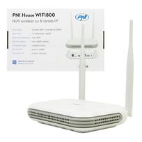 Belaidis NVR PNI House WIFI800, 8 kanalų 5MP ir 4 kanalų 4K (8MP), balso pranešimas